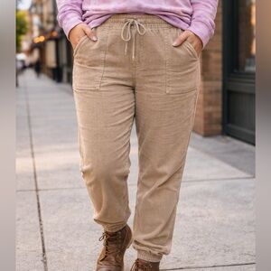 Forever 21 Beige Corduroy Joggers